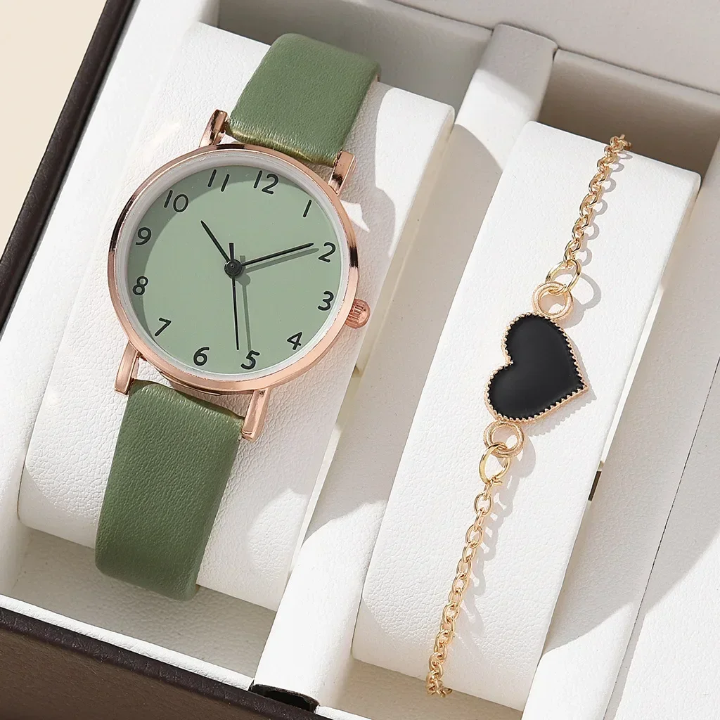 2pcs Set Watch for Women Luxury Ladies Quartz Wristwatch Fashion Bracelet Watches 2024 Relogio Feminino Relojes Para Damas 손목시계