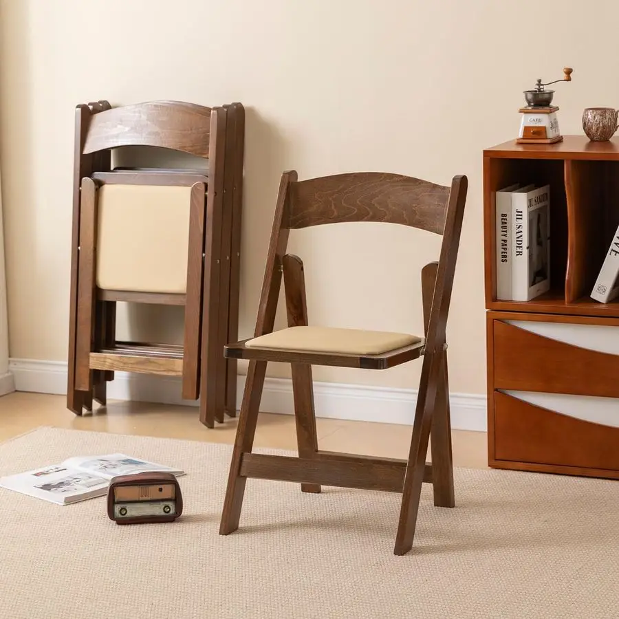 Klapstoel met zacht kussen, eenvoudig en stijlvol, comfortabel en duurzaam, geschikt voor bruiloften, banketten en evenementen, geen kont