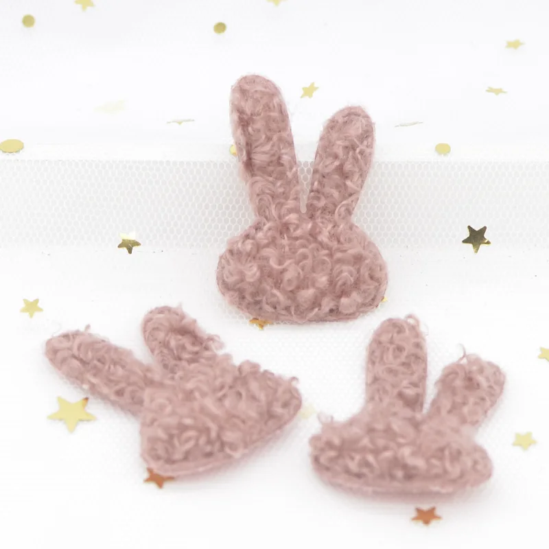 20Pcs Soft Teddy Plush Padded Patches Kawaii Rabbit Applique for DIY Clothes, Hat, Bag, Woolen Gloves, Socks Sewing Ornament