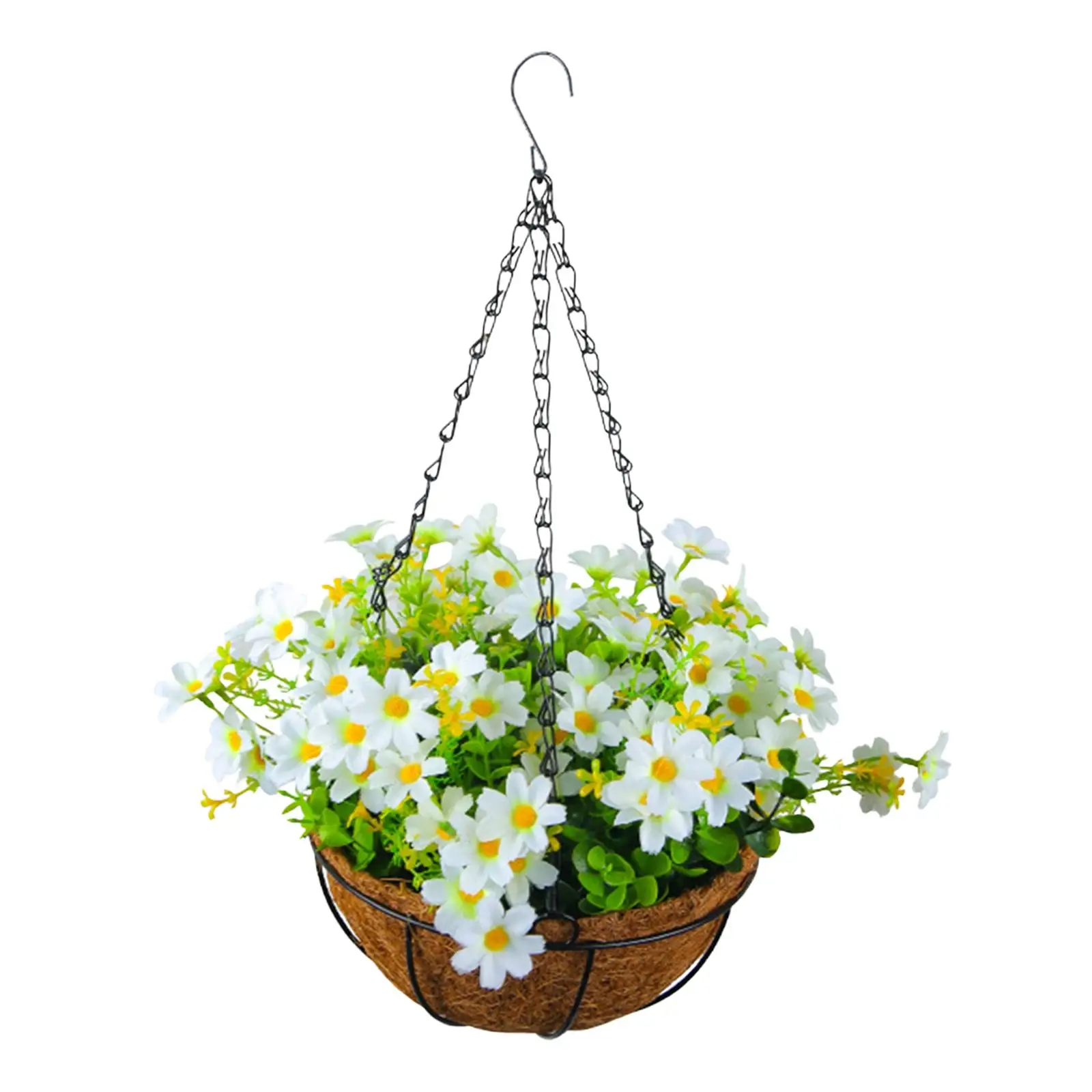 Hanging Daisy Flower Basket - Stylish Hanging Planter for Outdoor