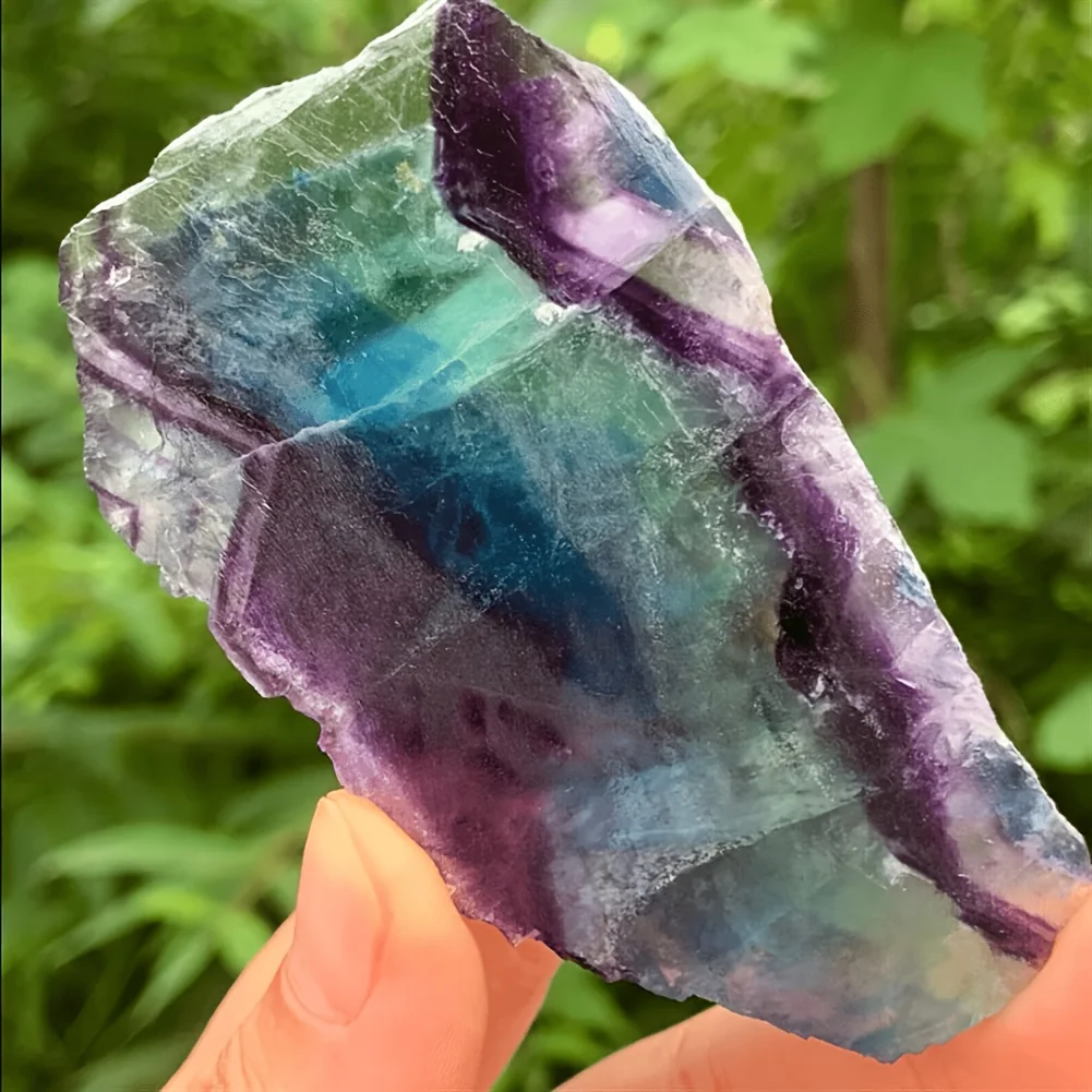1 pieza de piedra natural de fluorita arcoíris para decoración del hogar, cristal iridiscente arcoíris para aromaterapia, fabricación de joyas DIY