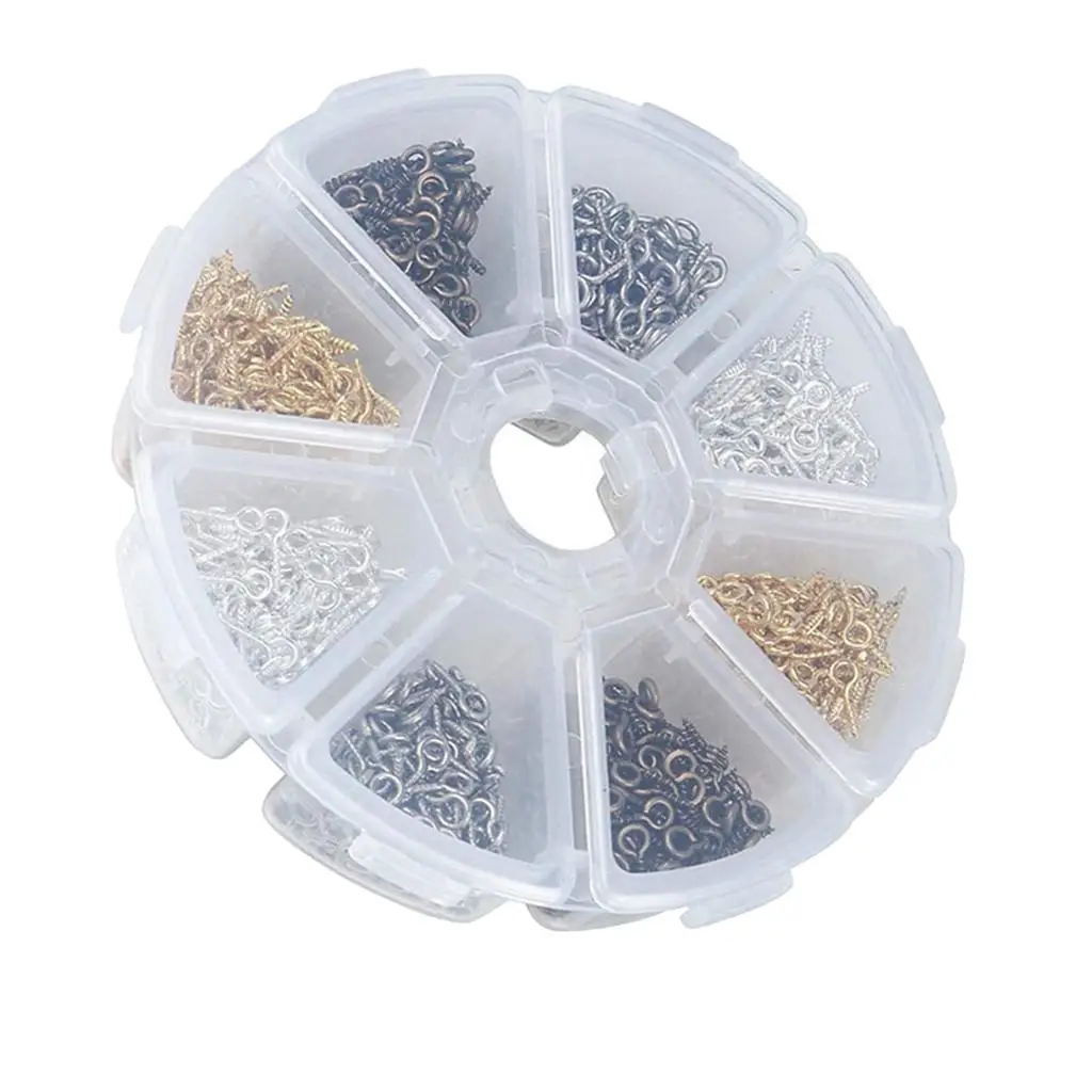 800 Pieces Eyelets Screw Small Items of Necklaces, Bracelets, Earrings,