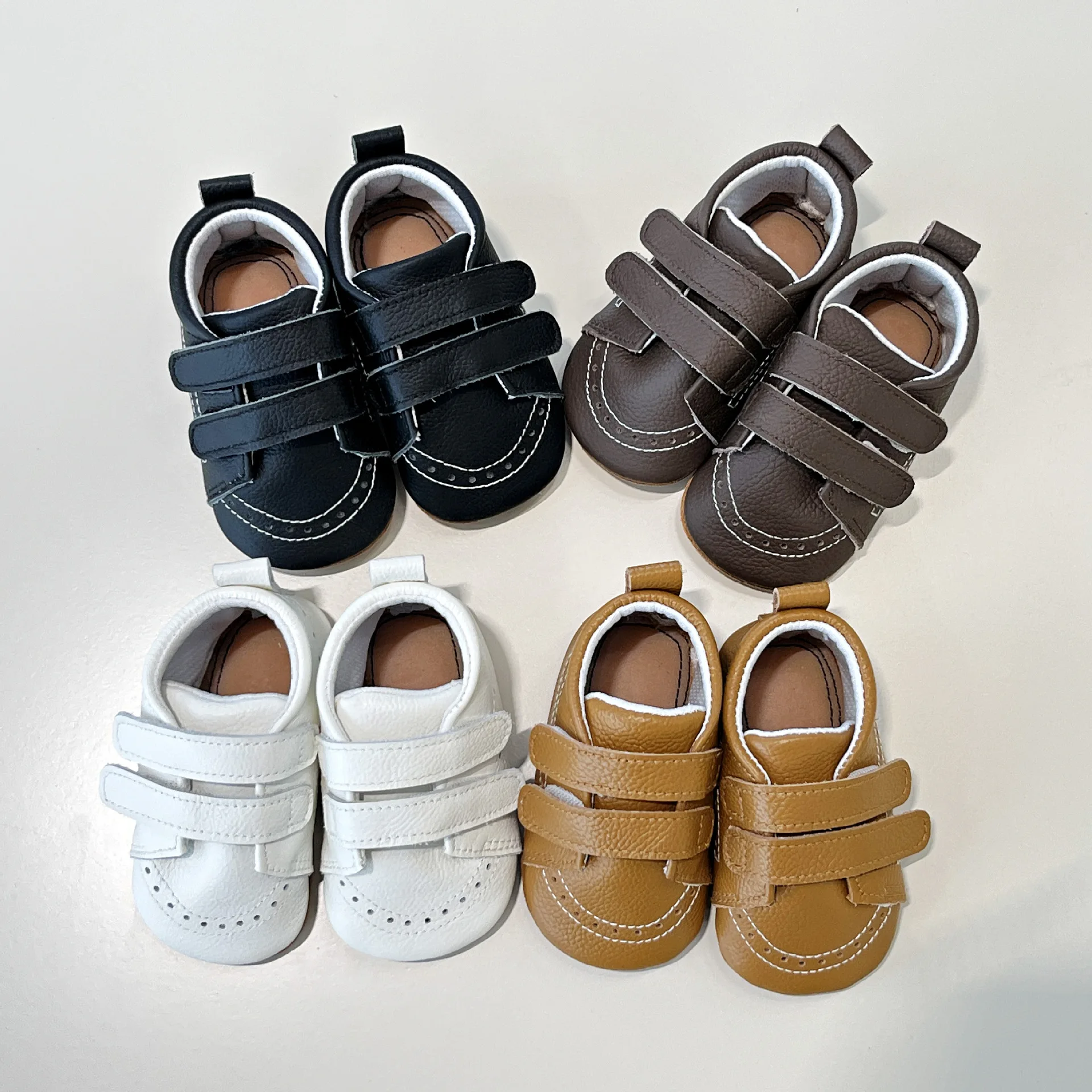 

Baby Crib Shoes Girl Boy Toddler Casual Leather Shoes Newborn Infant Barefoot Shoes For First Steps Sapato Loafers Items Sneaker