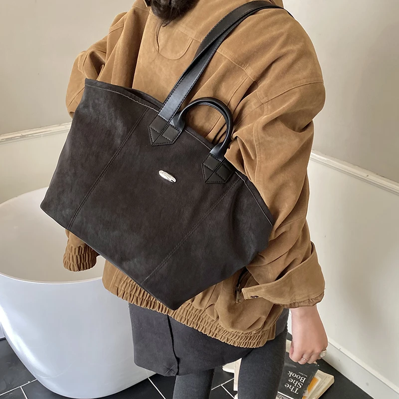 2025 الخريف/الشتاء خمر متجمد الجلد المدبوغ حمل حقيبة الحد الأدنى الكتف محفظة للنساء حقيبة يد الموضة تنوعا ركاب حقيبة #4