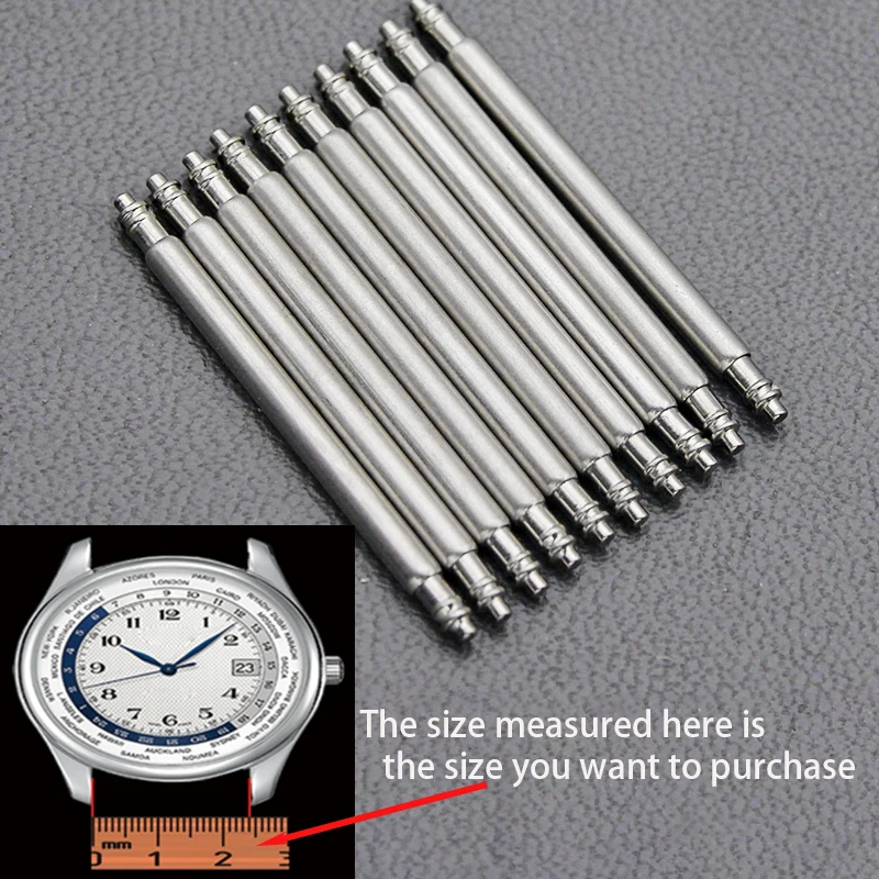 25Pcs Watch Spring Bars Strap Link Pins Fit Seiko SKX007 Tuna 6105 Watch Band Dia 1.3/1.5/1.8mm Spring Bars Watch Repair Tool