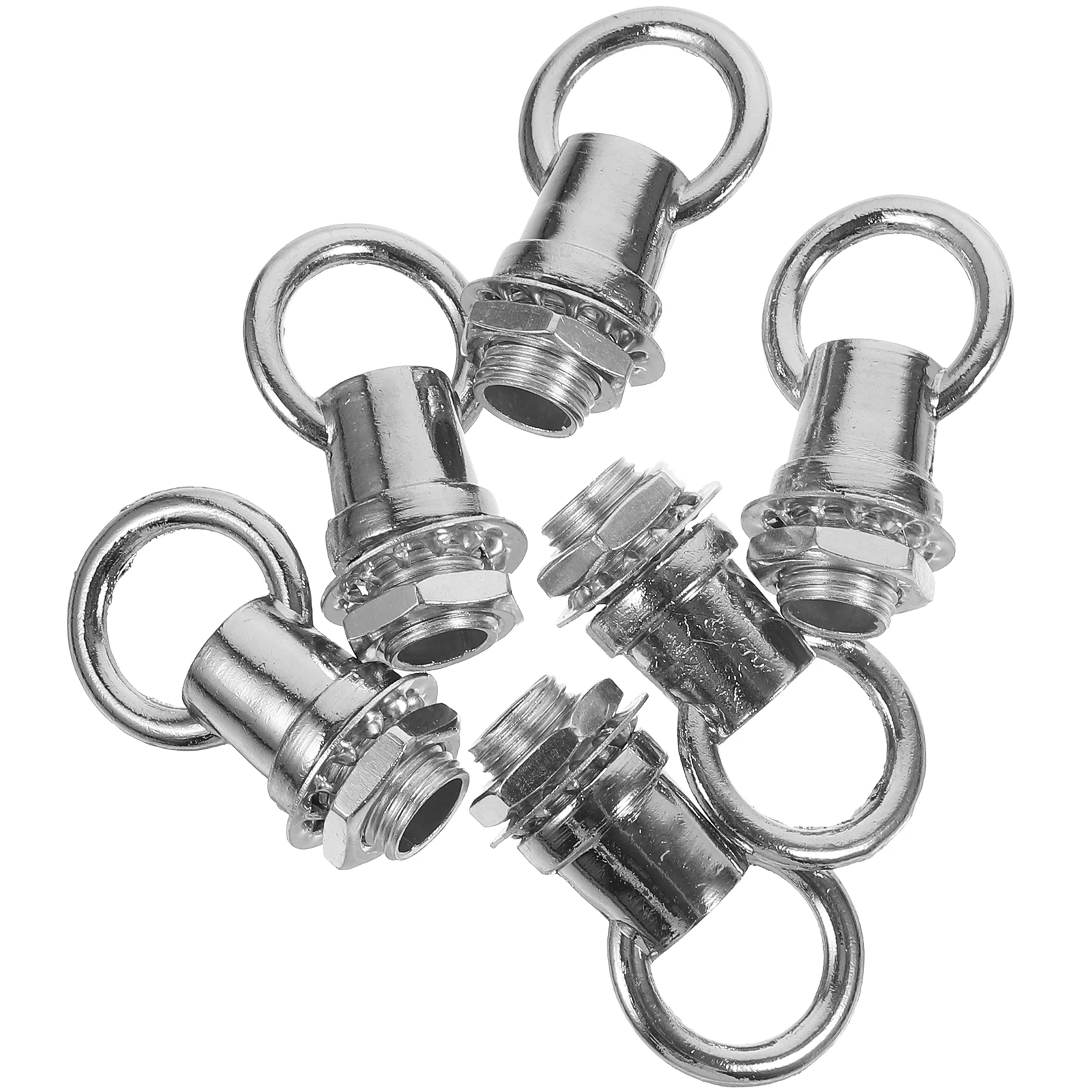 

6pcs Bull Nose Hooks M10 Threaded Eye Nut Closed Design Heavy Duty Ceiling Hooks for Hanging Lamp DIY Lighting Fixtures