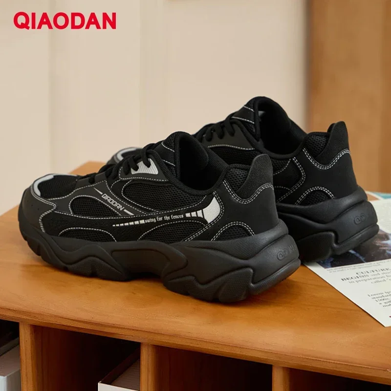 

QIAODAN Casual Shoes for Men 2024 Summer Mesh Breathable Thick Sole Wear-resistant Lightweight Trendy Sports Shoes QXL043244004