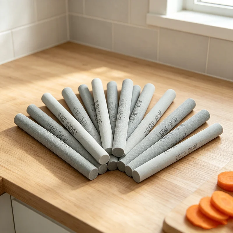 Portable Round Oilstone Strip Knife Sharpening Stone Abrasive Grinding Polishing Tool for Kitchen Knives and Household Tools