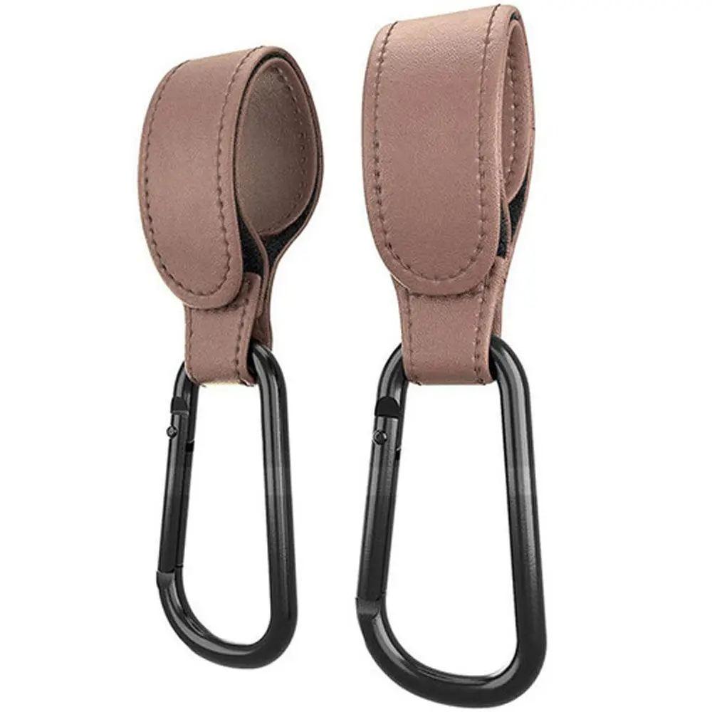 

Convenient Hanging Bags Stroller Accessories PU Leather Stroller Hooks Clips Cart Organizer Pram Hook Baby Bag Stroller Hook
