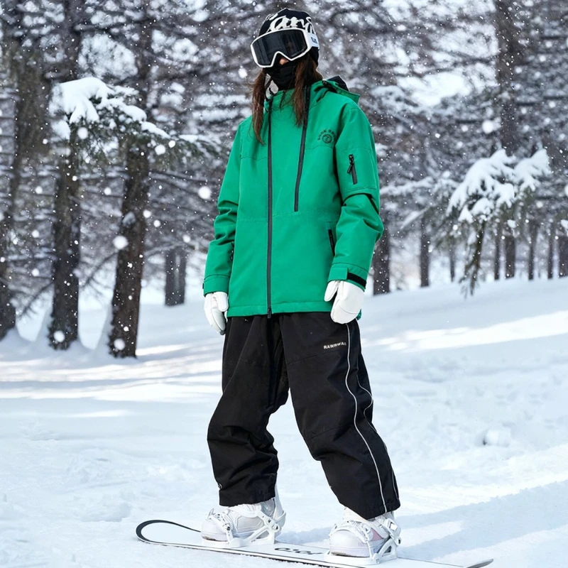 

2026 New Women Warm Skiing Suits Windproof Waterproof Adult Breathable Solid Loose Ski Sets Outdoor Sports Snowboarding Suits
