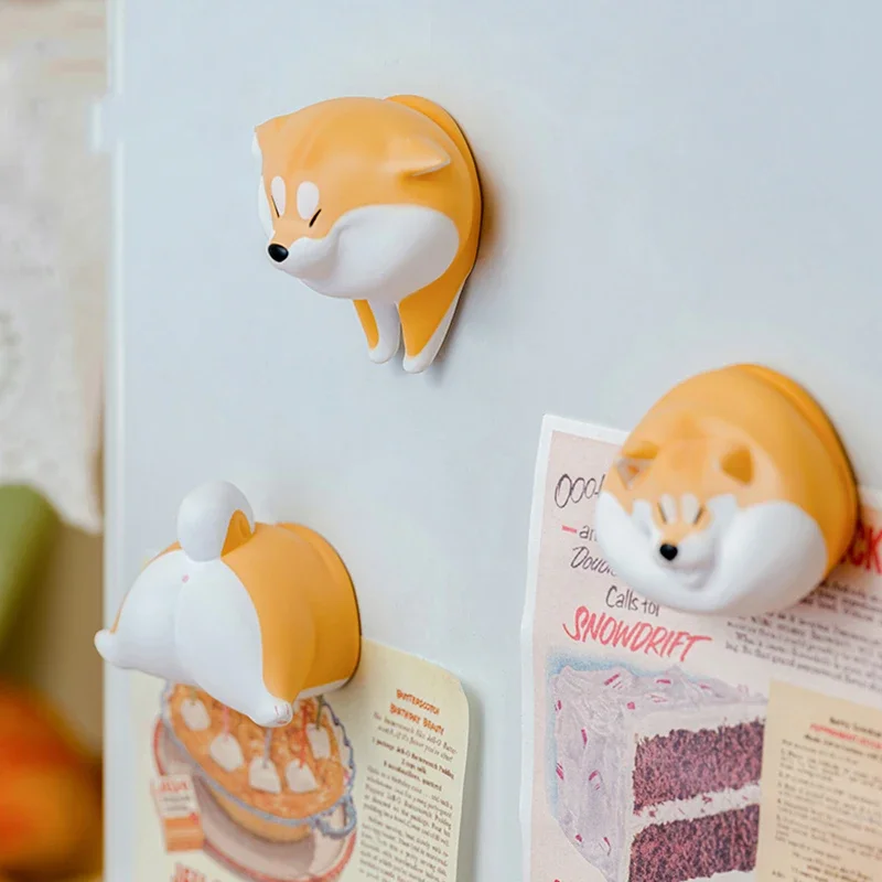 Blind Box Toys Lot Dog Stuck In The Hole Shiba Inu Refrigerator Magnet Caja Ciega Figure Surprise Anime Guess Doll Girls Gift