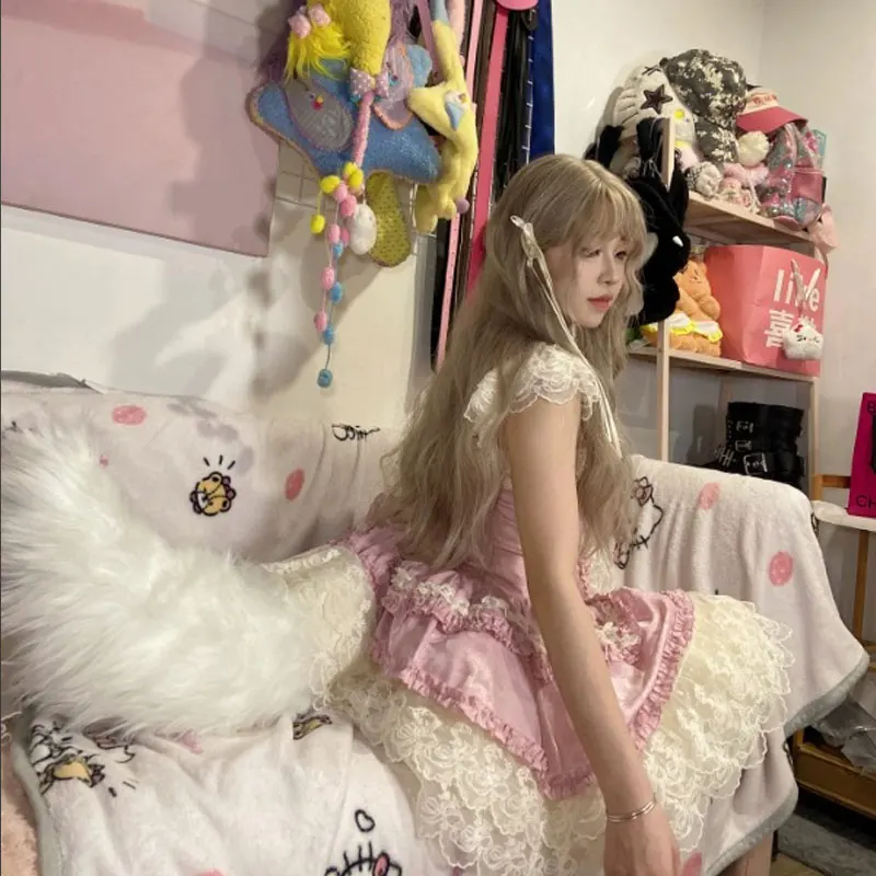조절 가능한 벨트 귀여운 봉제 여우 꼬리 카와이 늑대 개 코스프레 액세서리 파티 70cm 털 꼬리 의상 소품 소녀 인조 모피 꼬리