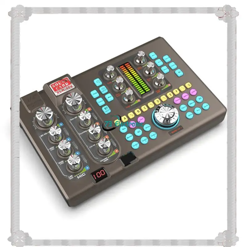 24-Hour Delivery SK80 Sound Card Bluetooth Stereo Five-Channel Audio Sound Card For Outdoor Live Broadcast With Singing Function