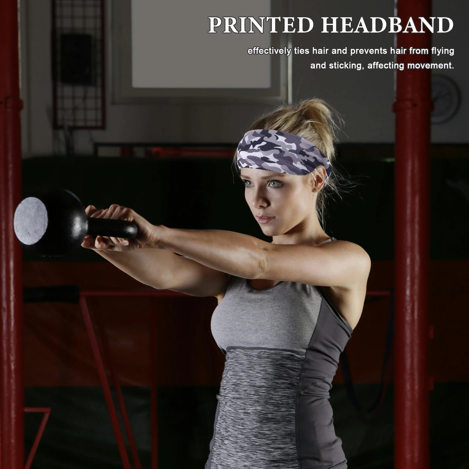 

2Pcs Breathable Cotton Wide Headband Elastic Sweat Absorption for Sports Yoga Running Workout Bands Running Headband