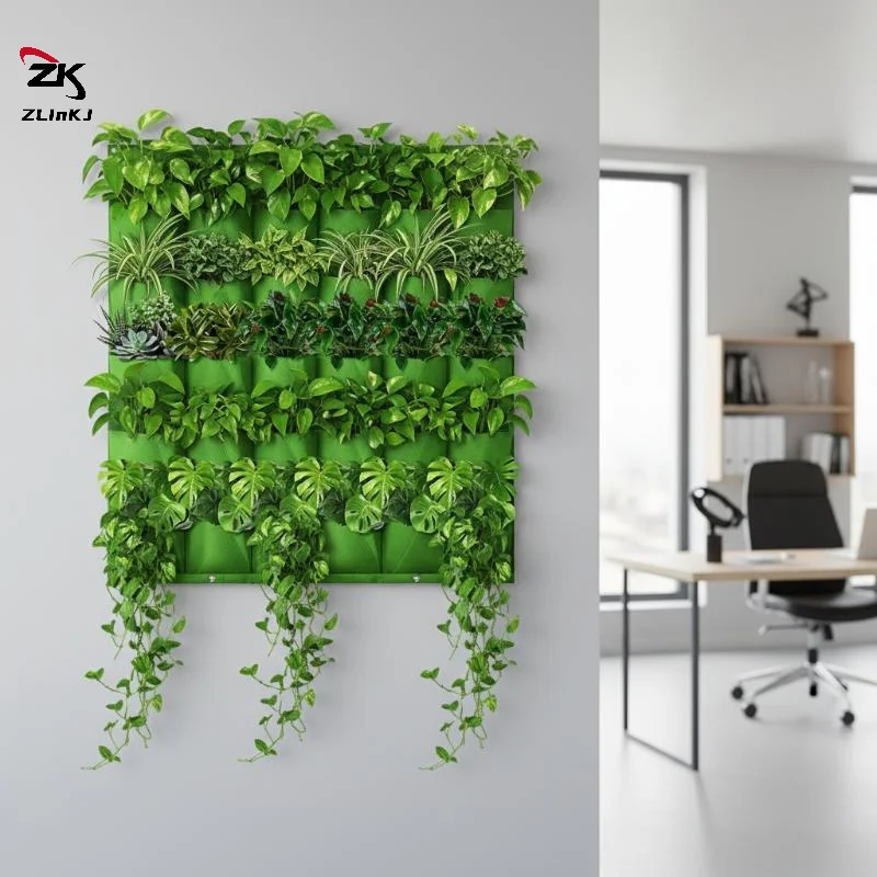 -Vertical Garden Planter, Wall-Mounted Bag For Balcony/Patio. Grow Herbs & Vegetables Indoors/outdoors. Space-saving.