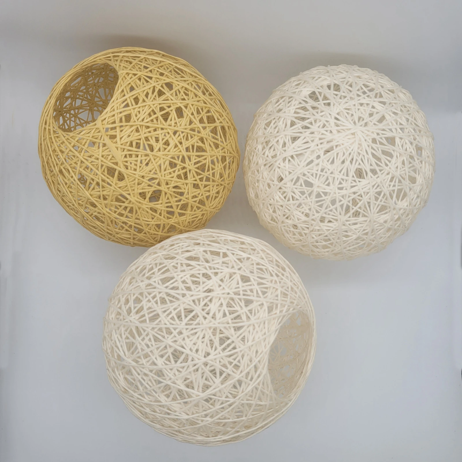 Vine Ball Lampshade Pendant Lamp Table Lamp Hemp Ball Lampshade Pastoral Style Rattan Weaving Horticultural Round Ball Lampshade