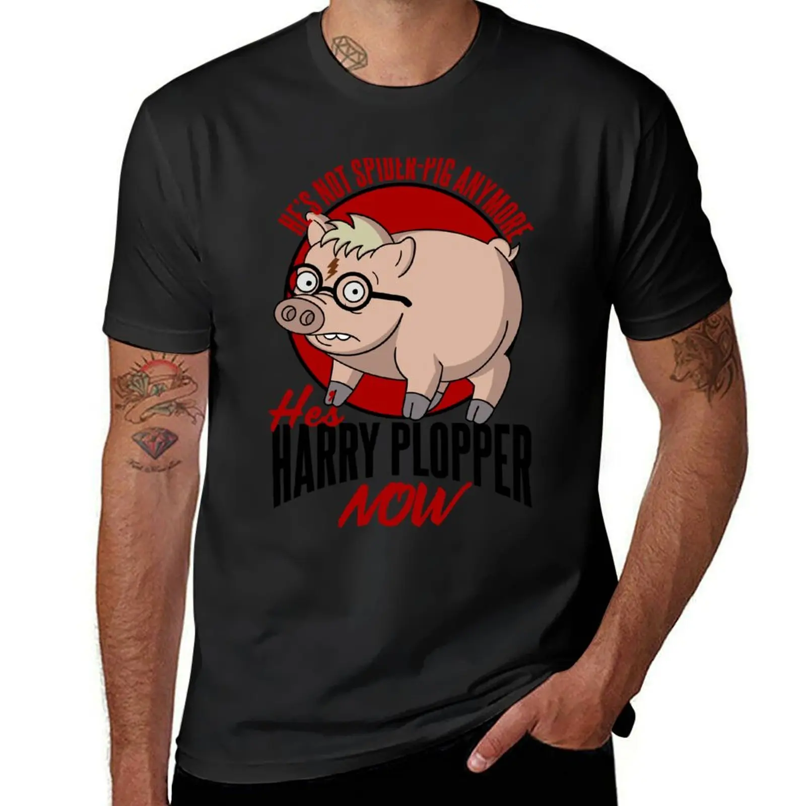 He's not Spider-Pig anymore he's Harry Plopper Now T-Shirt Aesthetic clothing sports fans mens graphic t-shirts funny