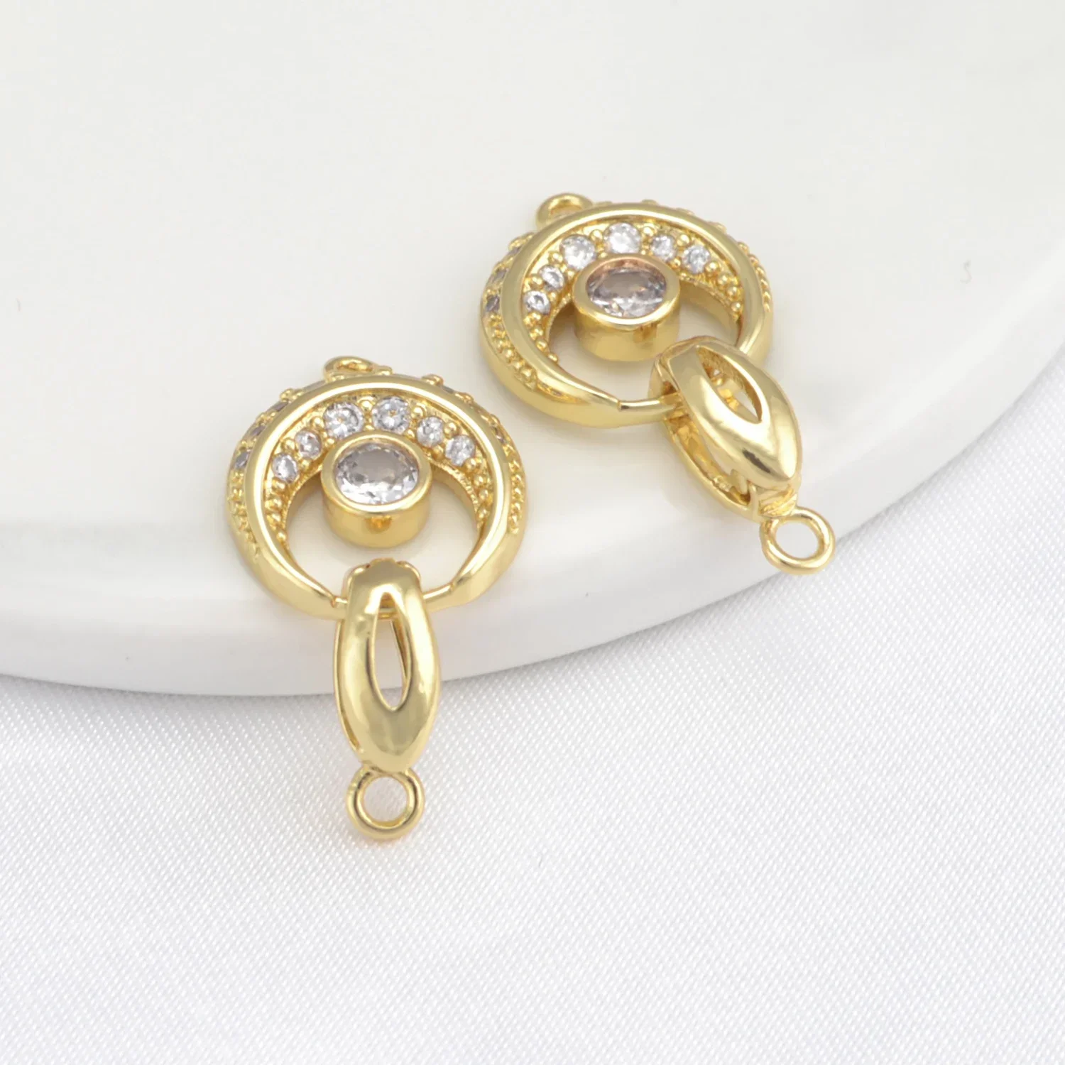 8 Pcs Fashion Pendants DIY Necklace Earring Making Butterfly Guitar Christian Heart Hollow Charms Copper Plated Zircon Jewelry