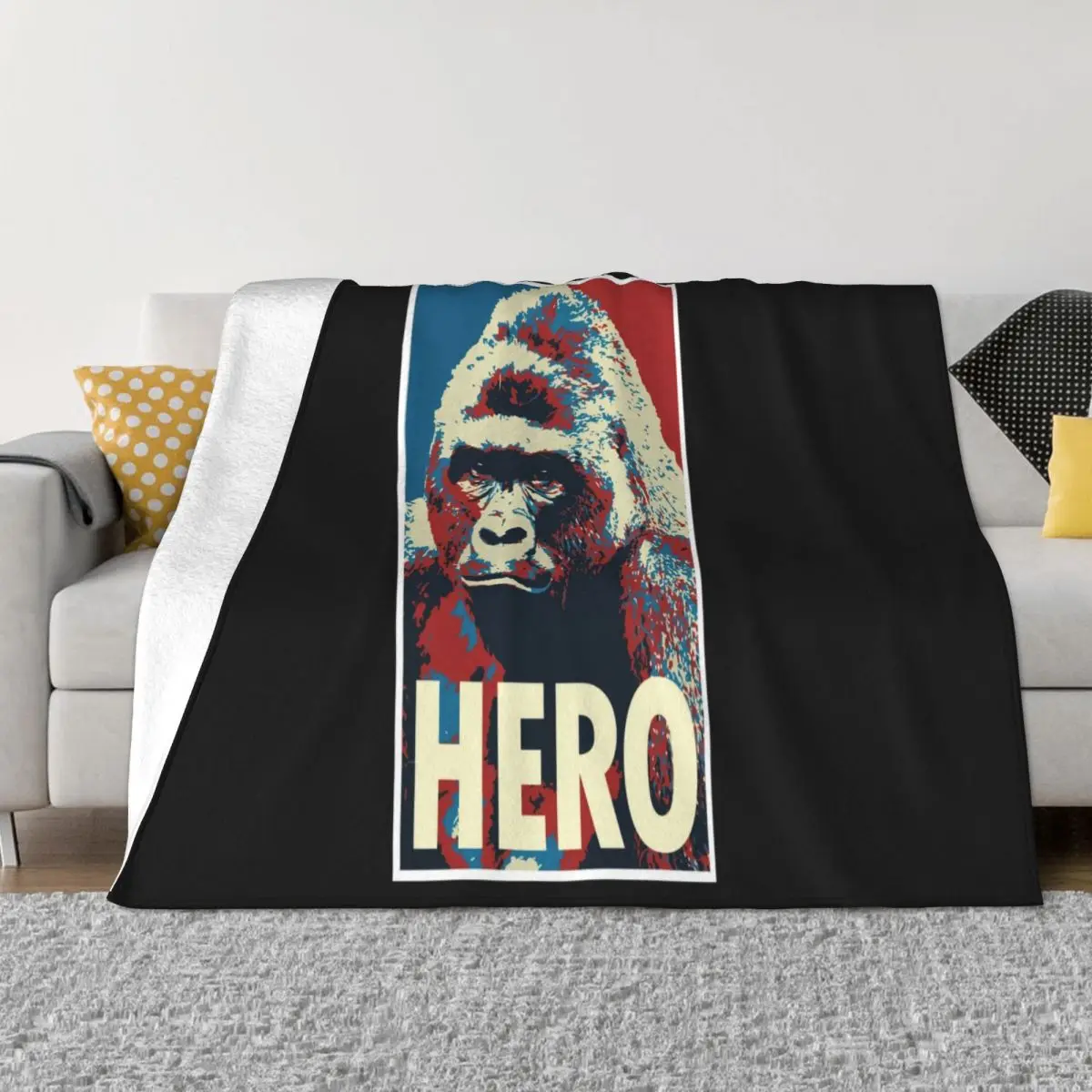 Harambe Pop Art Hero T 2020 Fashion OHipster Sprint Summer Hot Sale S Unique Throw Blanket