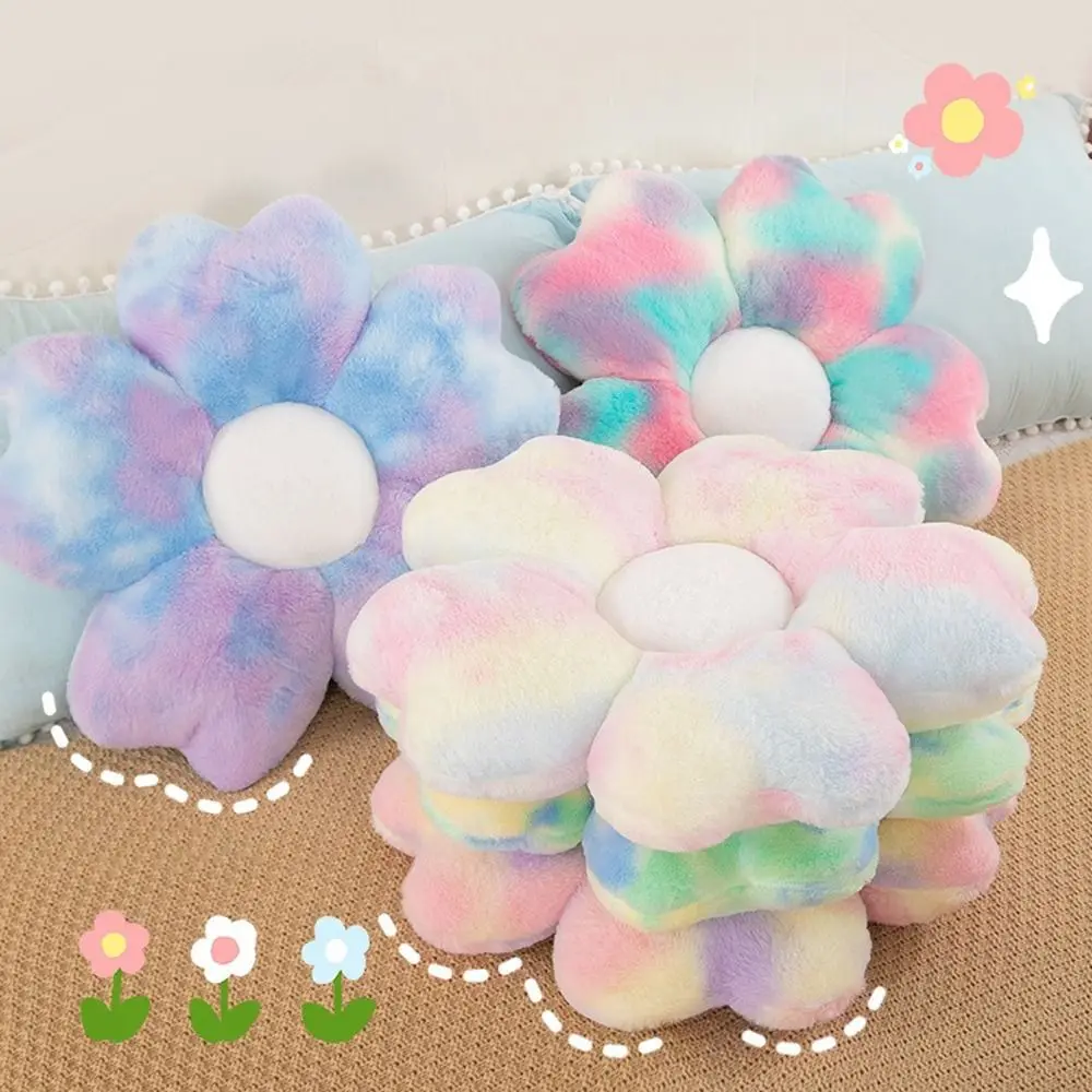 

Sofa Cushions Colorful Flower Plush Pillow Fluffy Hip Protective Back Cushion Soft Petals Seat Cushion Living Room