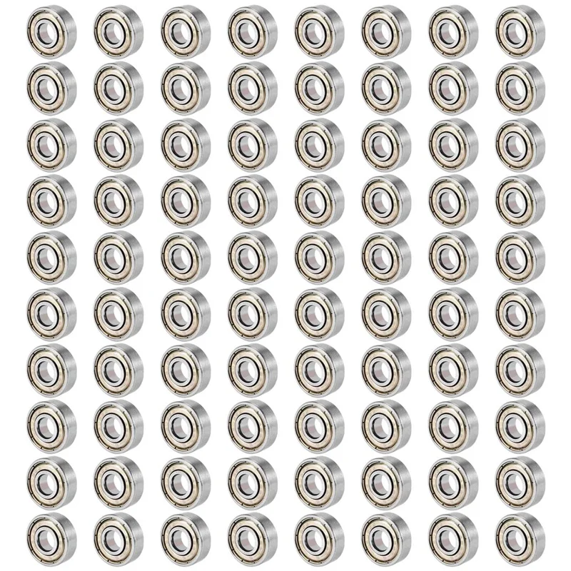 80Pcs 608ZZ Bearing 8X22X7 Mm ABEC-5 Skate Stroller Miniature 608 ZZ Ball Bearings 608Z 608 2Z Bearing