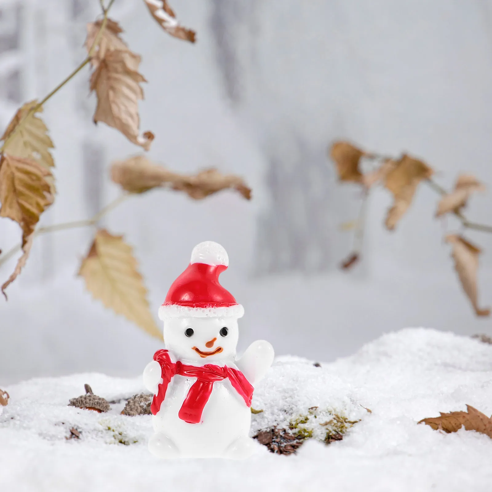 

20pcs Snowman Resin Birthday Party Supplies s Christmas Decor Micro Landscape DIY Craft Supplies Winter