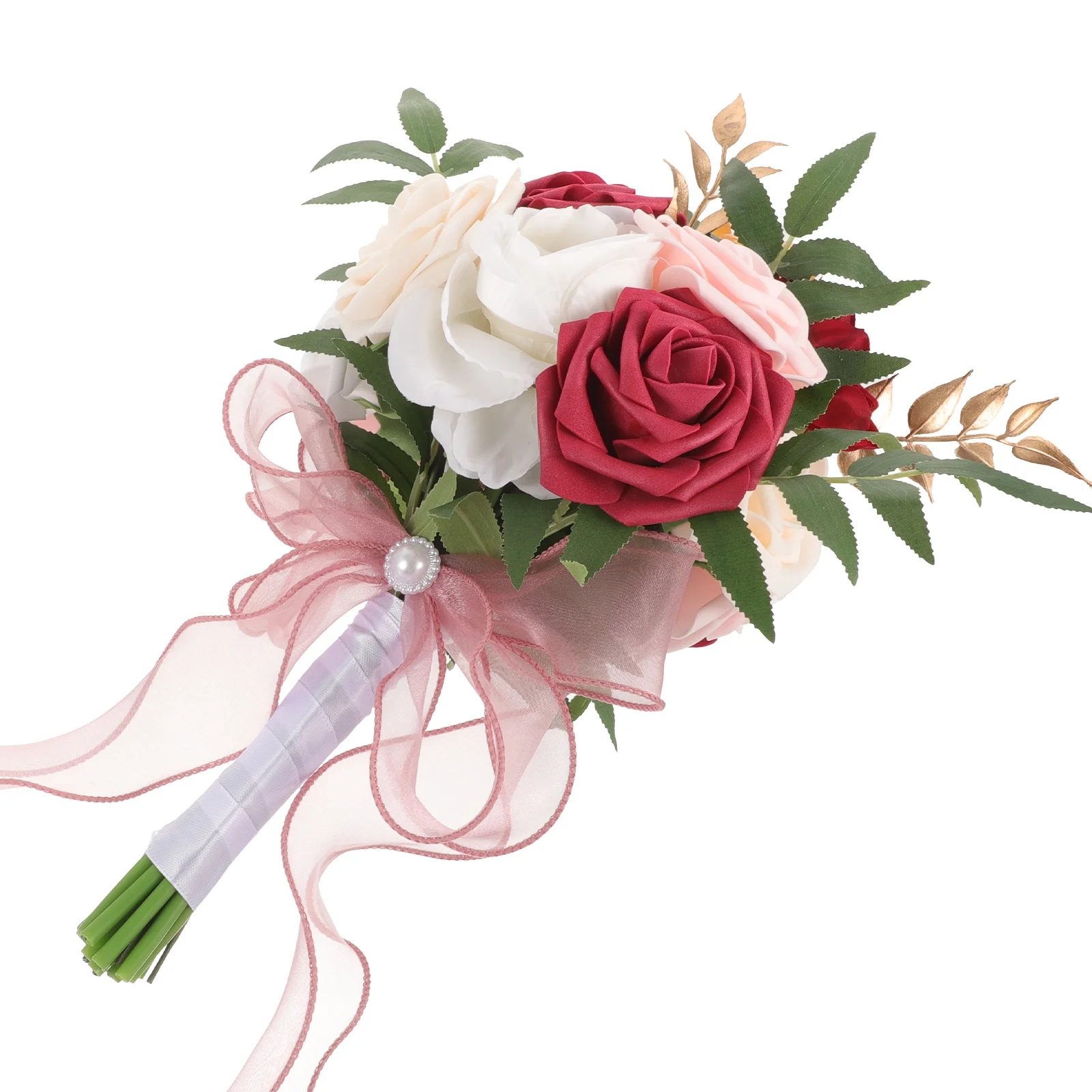 

Bridesmaid Bouquet Artificial Flowers Plastic Realistic Wedding Decorations Reception Romantic Table Centerpieces Valentine's