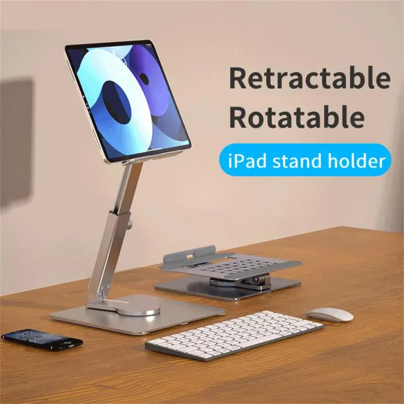 

New Tablet Holder Rotating 360° Multi-angle For iPad Tablet Adjustable Telescopic Aluminum Alloy iPad Bracket