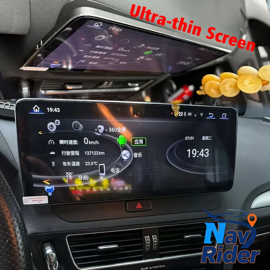 Android Navigation Head Unit Multimedia 12.8inch For Audi Q5 A4 2009-2017 Wireless CarPlay Car Radio Bluetooth Ultra-thin Screen