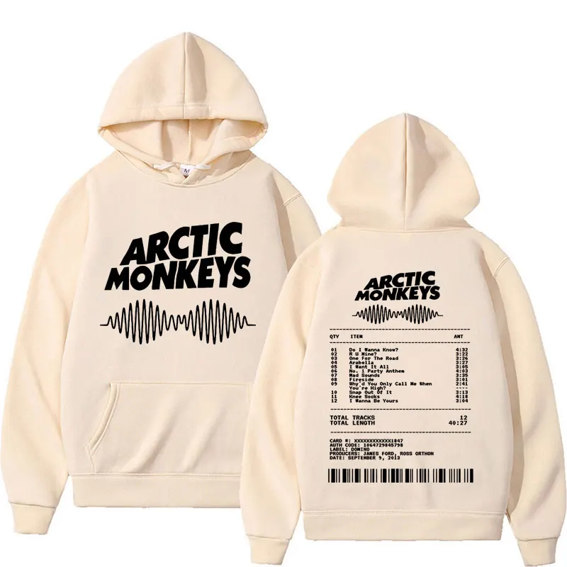 Arctic Monkeys Music Album Print Hoodies Men Women Vintage Fashion Hip Hop Hoodie Casual Fleece Oversized Sweatshirt Streetwear