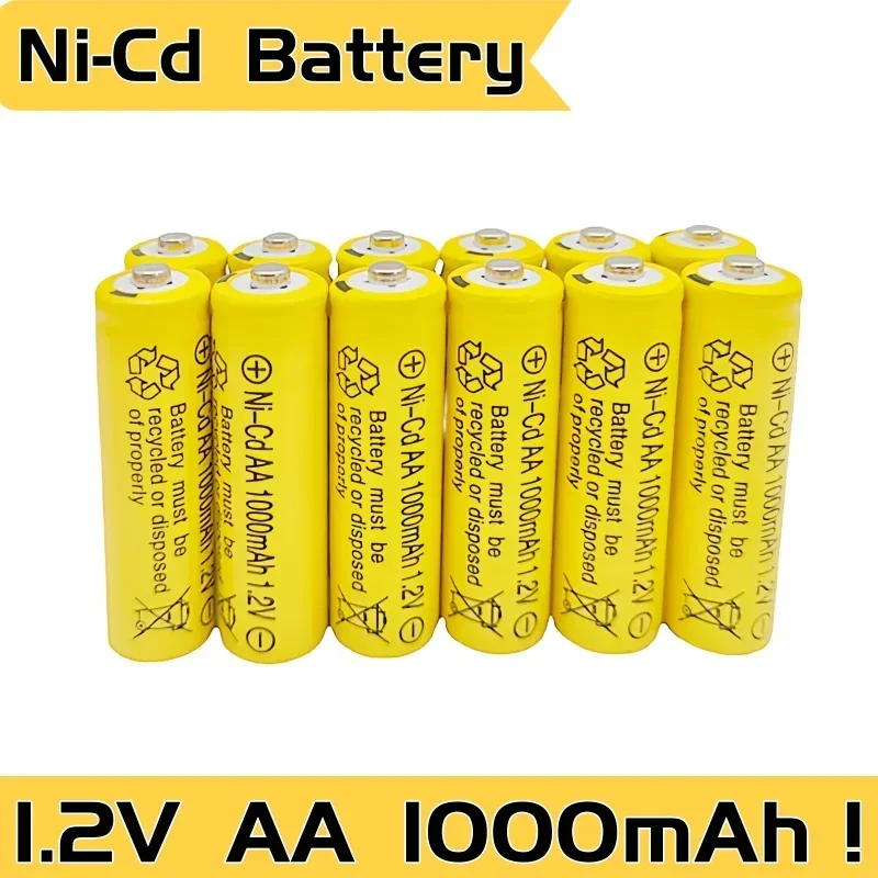 18650 Original 1.2V AA 1000mAh Ni-Cd high-quality rechargeable battery lpega rechargeable battery suitable for watches toys etc