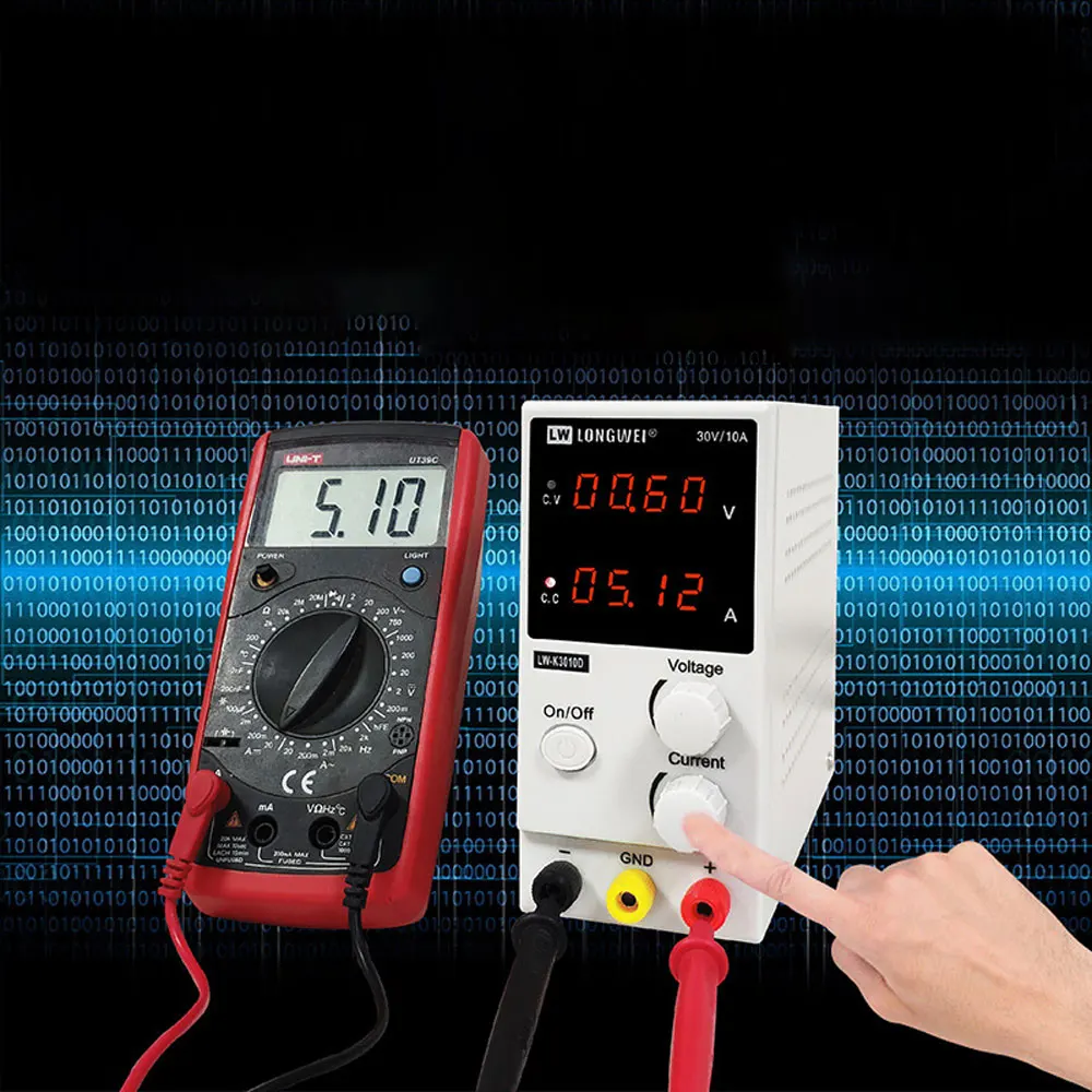 LW-K3010D 30 فولت 10A قابل للتعديل تيار مستمر استقرت مصباح LED للامداد بالطاقة شاشة ديجيتال باك الطاقة لإصلاح الهاتف المحمول الكهربائي