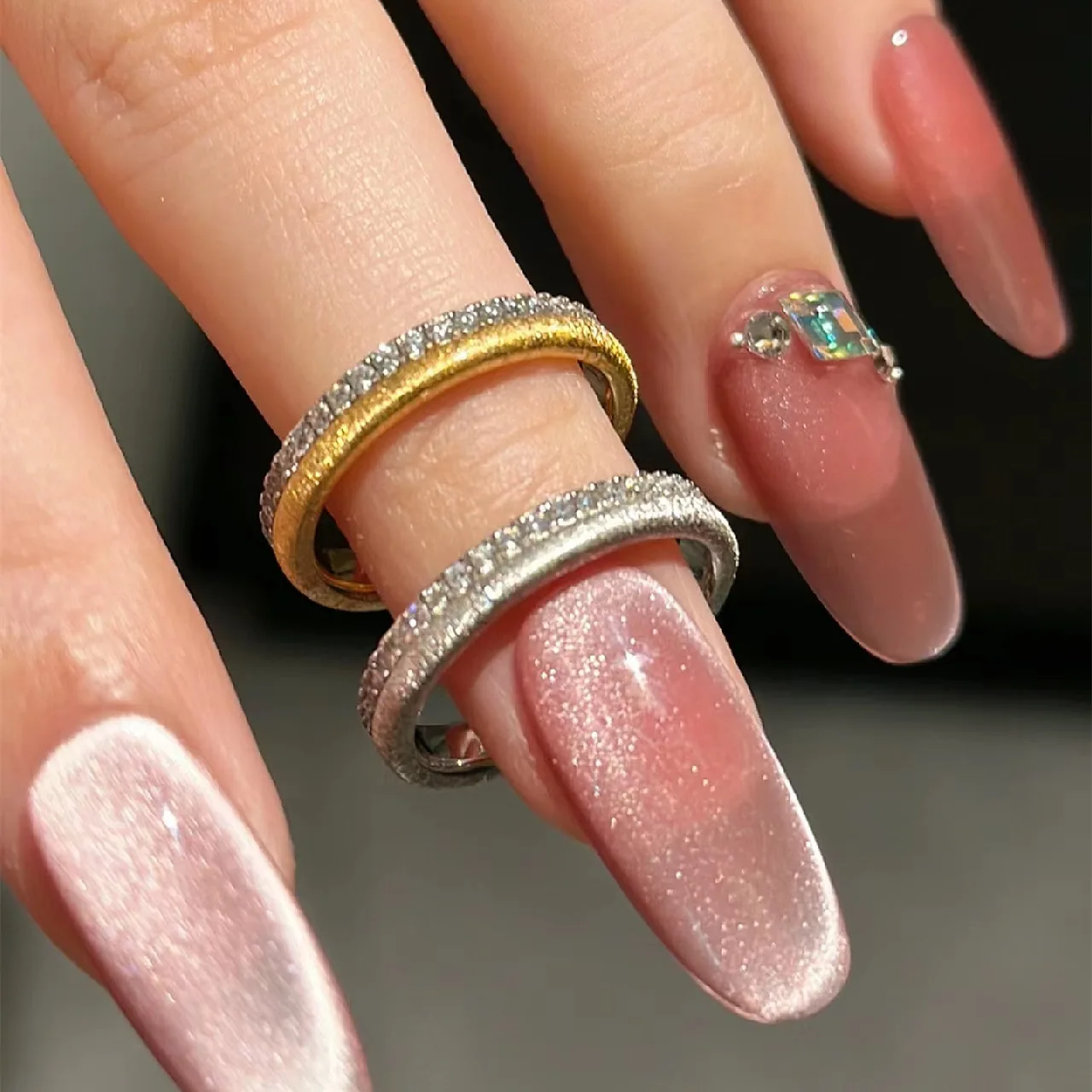 

925 Sterling Silver Rhombus Zircon Luxury Rings For Women Couple Designer Jewelry Aesthetic Accessories Jewellery Argent 925