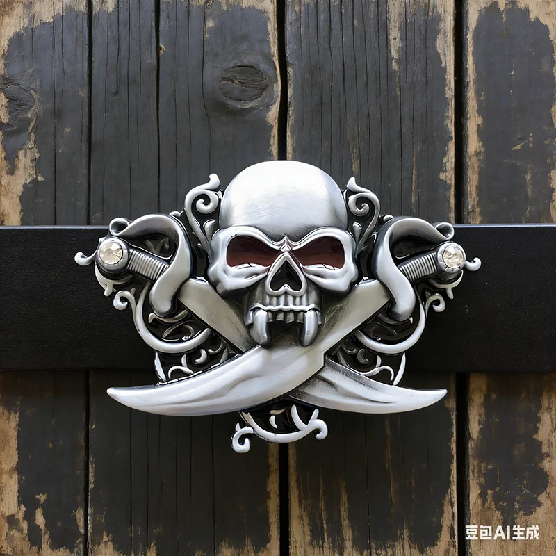 小売販売クラシック-スカル-ナイフ-ラインストーン-ブリンブリン-ベルト-バックル-bk-sk015-送料無料