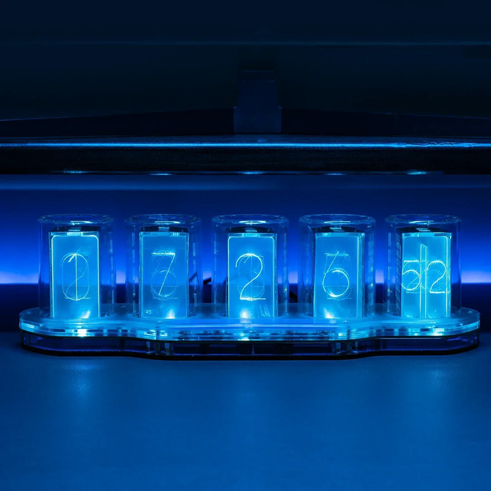 حار SalesLED ضوء أنبوب ساعة محاكاة هدية الرقمية RGB 7 ألوان 6 طرق العرض الاكريليك توهج المنزل الألعاب الجدول الديكور تيم