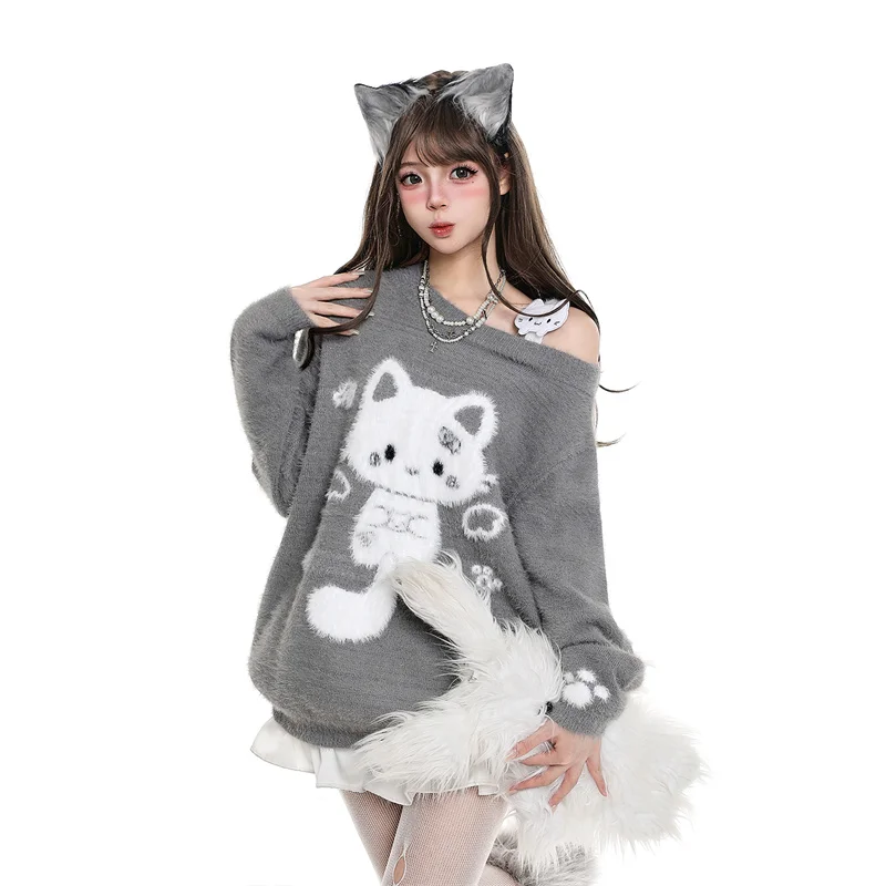 High-End Knitted Base Layer irt Asymmetrical Collar No Pilling Winter Women's Faion Guangzhou Thirteenth Fac Dongguan...