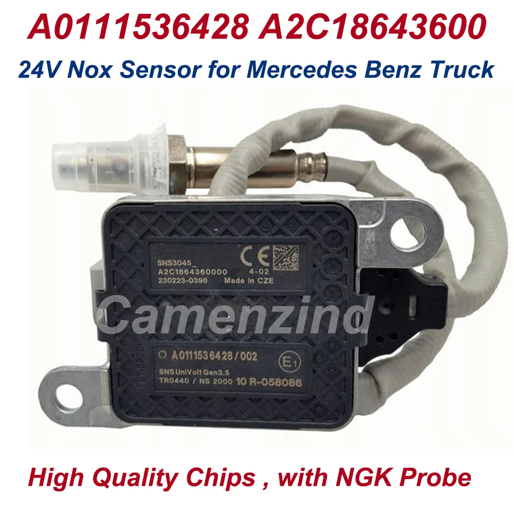 

A0111536428 Nitrogen Nox Oxygen Sensor 0111536428 A2C18643600 24V for Mercedes-Benz Truck, High Quality , New
