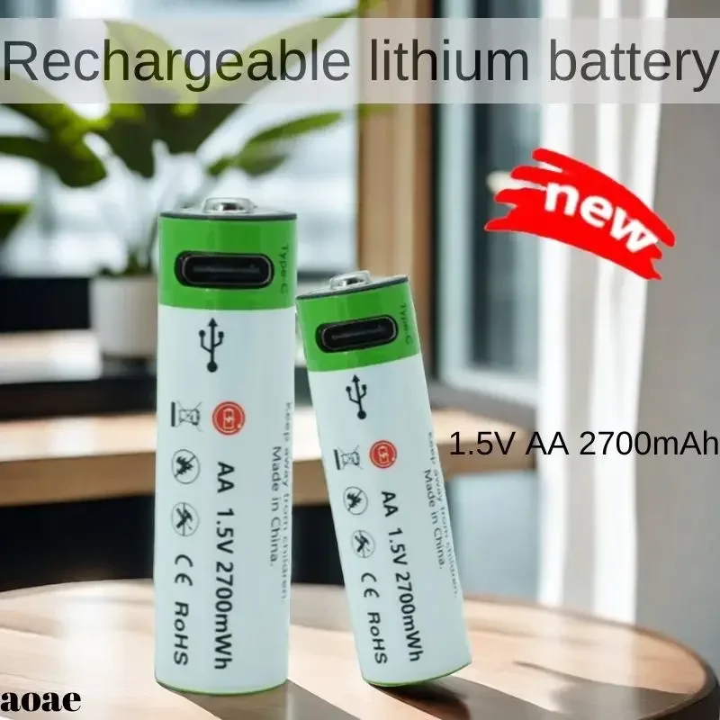 aa 1.5v battery 2700mWh lithium battery rechargeable battery used for remote control mouse toys, etc pilas aa recargables