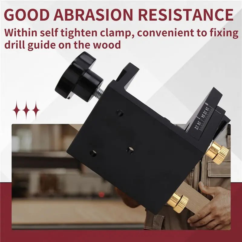 【AA86】Woodworking Jig Pocket Hole Jig Clamp Pocket Hole Jig Jig Pocket Hole System Hole Opener Tool For Wood Black