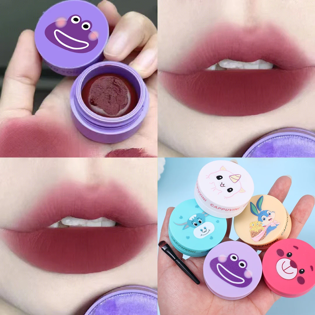 5 Kleuren Lip Modder Klei Fluwelen Matte Lippenstift Makeup Waterdichte Langdurige Non-stick Cup Glad Rode Lip tint Pigment Lipgloss