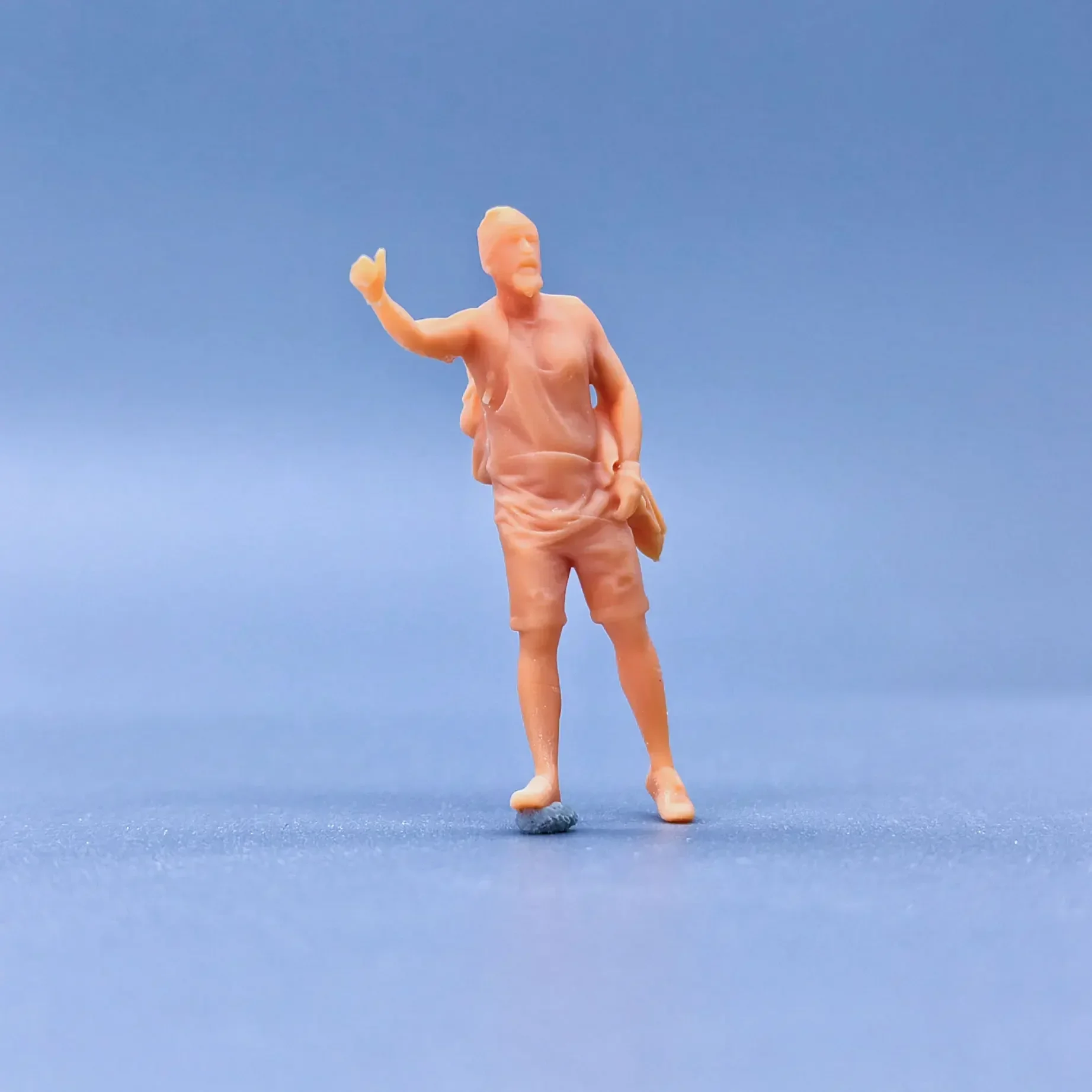 

1/64 1/43 Scale Model Resin Free Rider Backpacker Man Uncolored Miniature Diorama Hand-painted S217
