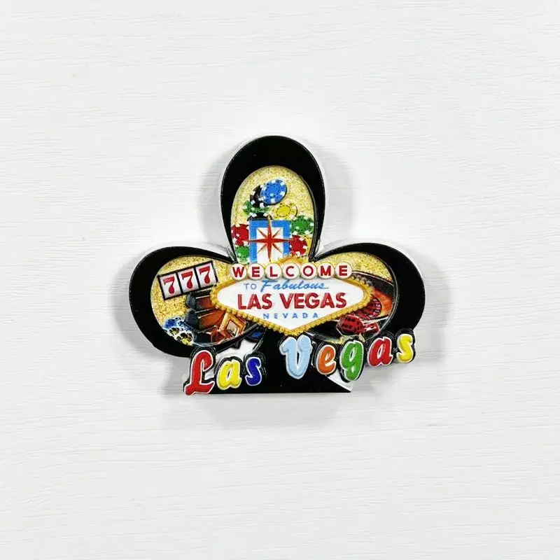 Las Vegas, USA, Entertainment Capital: Plum Blossom Cultural and Magnetic Refrigerator Magnets, High-Value Home Decorat