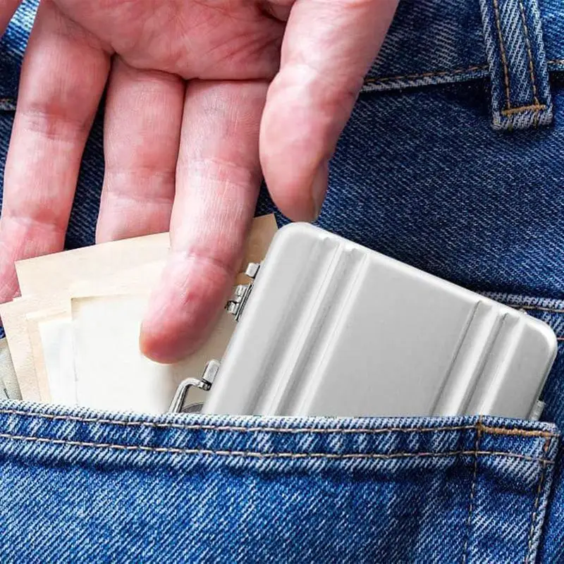 Business Card Organizer Aluminum Mini Briefcase Business Card Organizer For Man And Woman Pocket Business Card Holder For Mini