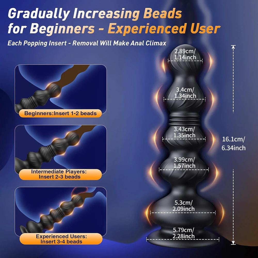 Thrusting Anal Plug Vibrator Gay Butt Plug Big Dildo Anal Plug Vibrating Masturbation Tool Anal Toy Couple Anal Adult Sex Toys - view 2