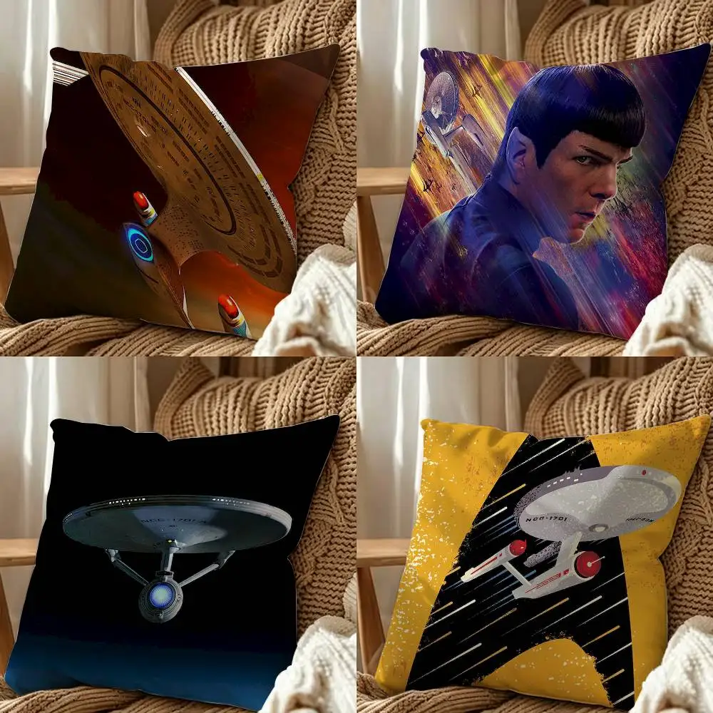 TV S-Star T-Trek Cool Square Double-Sided Printed Pillow Case Sofa Cushion Cover Bedroom Bedside Decor