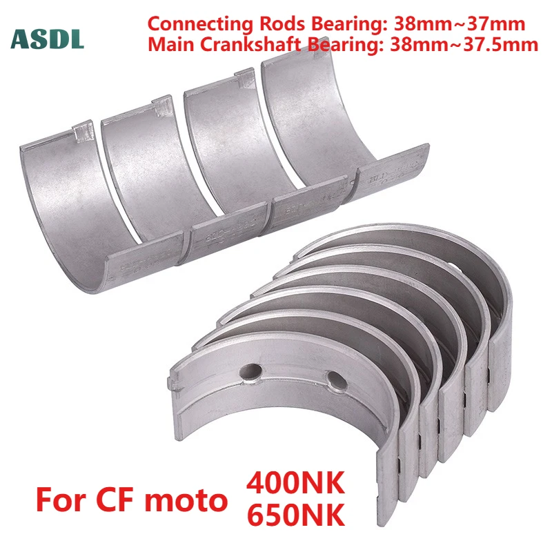 

For CF Moto 400NK 650NK Motorcycle Connecting Rods Bearing 38mm 37.75mm 37.5mm 37.25mm 37mm Main Crankshaft 38mm STD +25 +50
