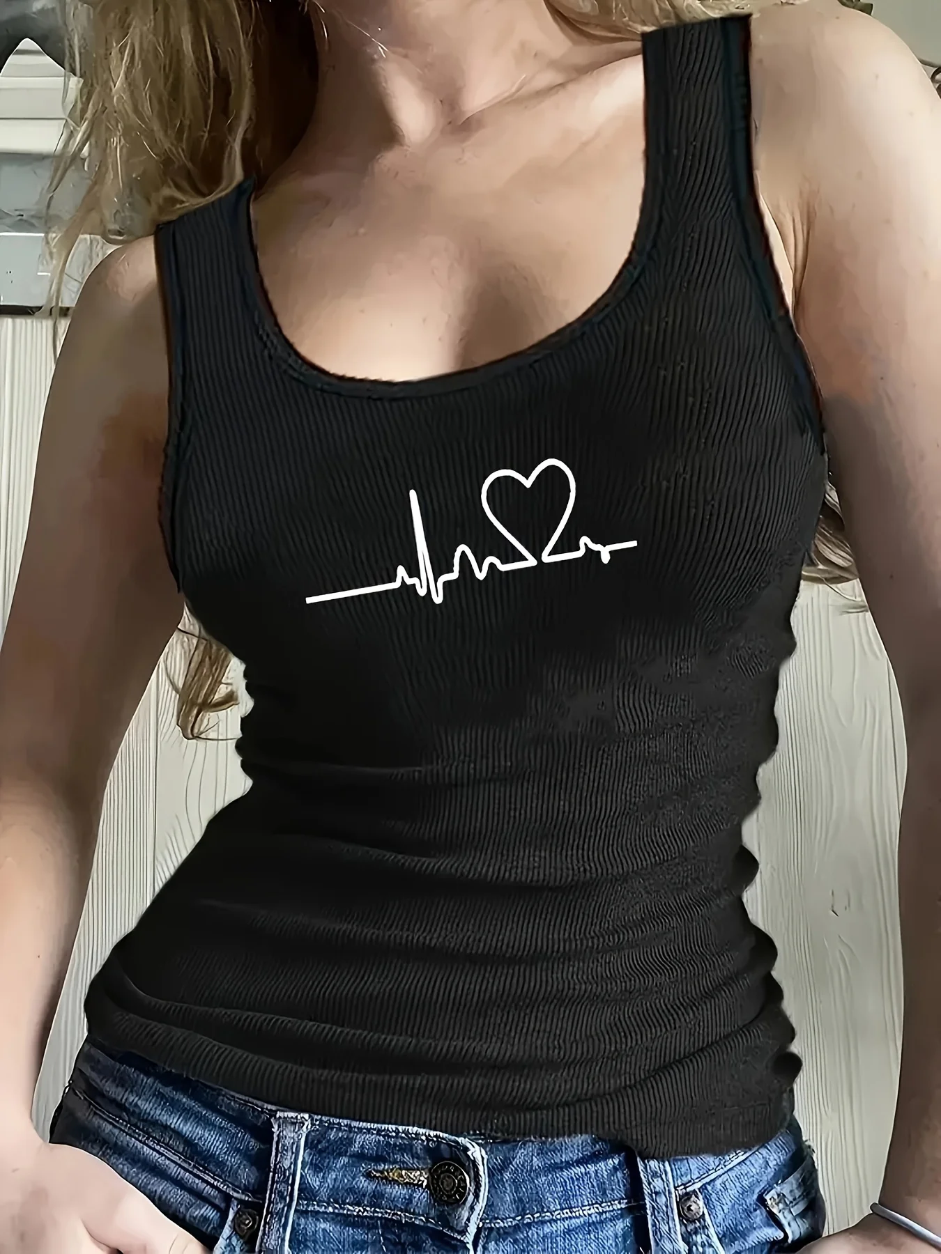printed Summer women's loose and personalized dream catcher mesh printed vest top T-shirt comfortable sleeveless