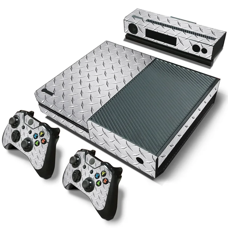 Silver Matte Design For Xbox One Skin Sticker Cover For Xbox One Console and 2 Controllers