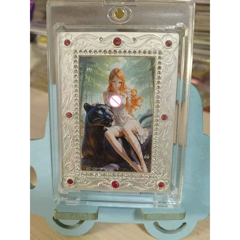 Anime One Piece Nami Yamato Boa Hancock Kalifa Metal Drill Cards Collectible Cards Christmas Birthday Gifts Children's Toys