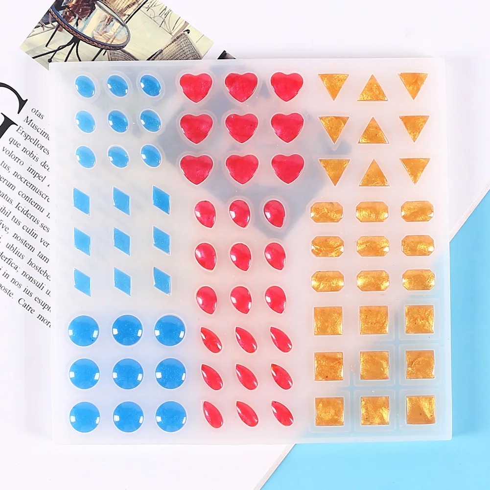 New Mould Trending DIY Crystal Resin Drop Sticker Mold Time Gem Sticker Resin Pendant Home Decorative Ornament Silicone Molds